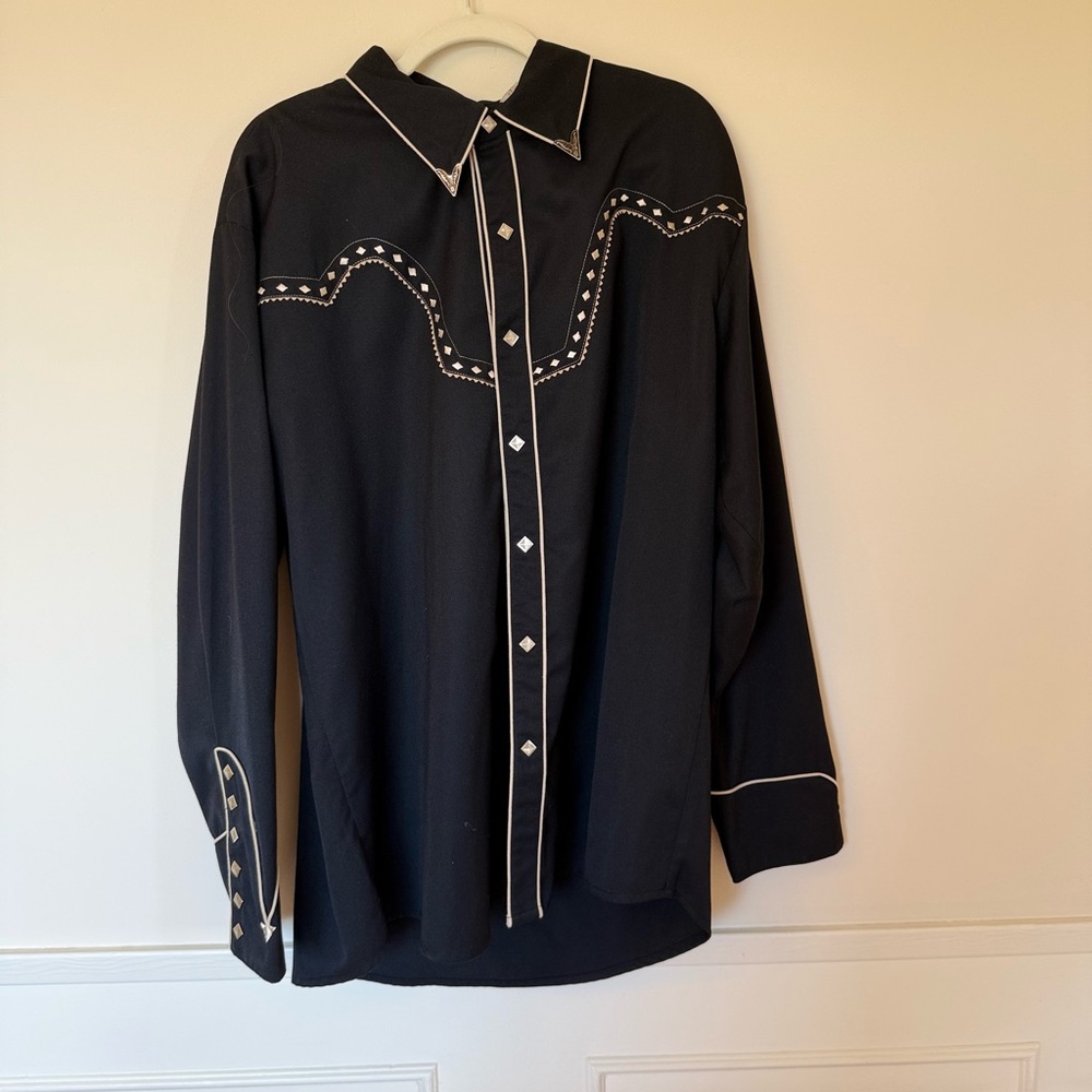 Scully black cowboy shirt Like new